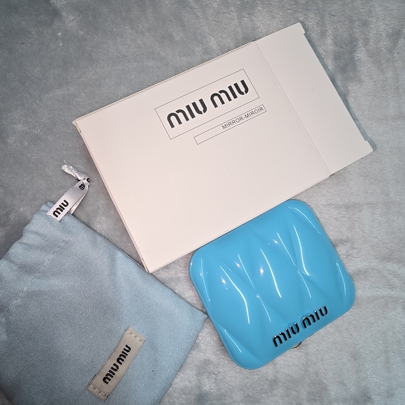 Miu Miu Accessories - Miu Miu Sky Blue Mirror with Pouch